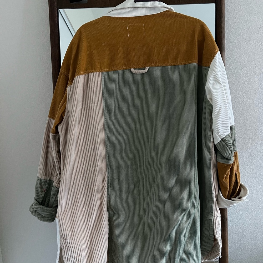 BDG Colorblock Corduroy Shacket/Dress - Picture 3 of 5